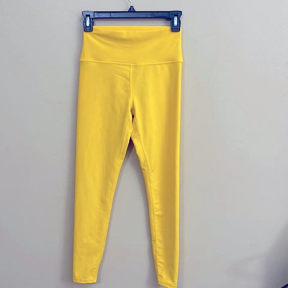 Sage, bright, yellow leggings, comfy, and soft - Picture 2 of 3